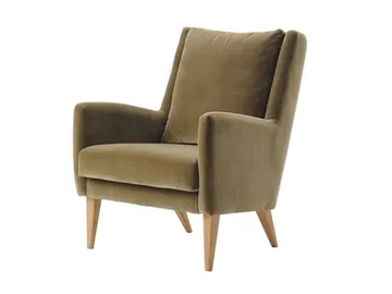 GOODWOOD - Fabric armchair with armrests by Morgan