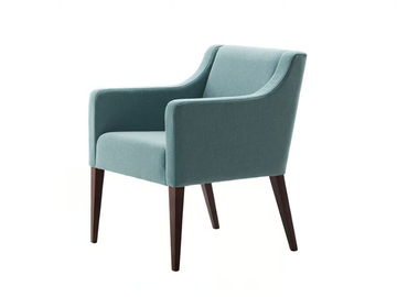 HAMPTON - Fabric chair with armrests by Morgan