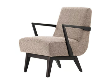 METRO - Fabric armchair with armrests by Morgan