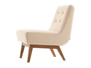 METRO - Fabric armchair with buttons by Morgan