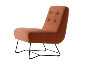 METRO - Fabric armchair with buttons by Morgan