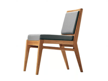 OSLO - Wooden chair with integrated cushion by Morgan