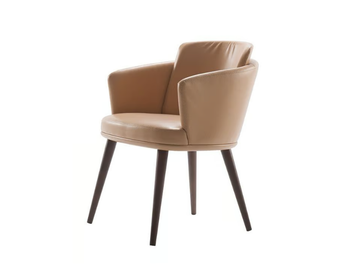 PORTO - Fabric chair with armrests by Morgan