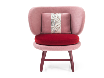 ARIEL - Upholstered easy chair with armrests by Moroso