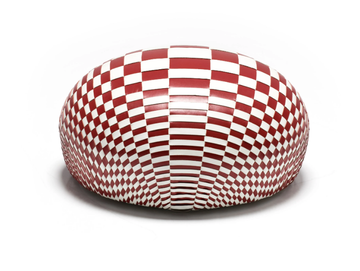 DEW - Round leather pouf by Moroso