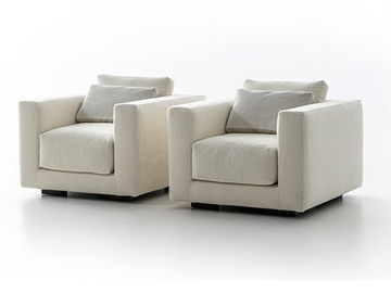 SALON NANÀ - Fabric armchair with removable cover with armrests by Moroso
