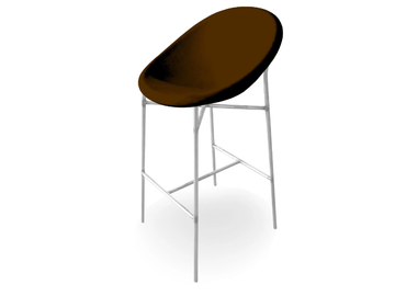 TIA MARIA - Upholstered stool with footrest by Moroso