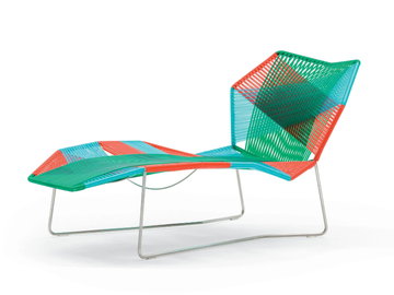 TROPICALIA - Polymer cord woven chaise longue by Moroso