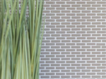 KUBA BRICK TAUPE - Glass mosaic by Mosaix