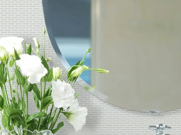 KUBA BRICK WHITE - Glass mosaic by Mosaix