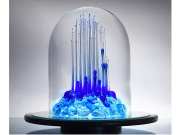 19 INVISIBLE CITY 2 BLUE - Glass sculpture by Mosche Bianche