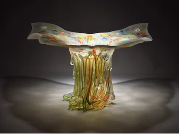 LITTLE BUTTERFLY - Glass sculpture / centerpiece by Mosche Bianche