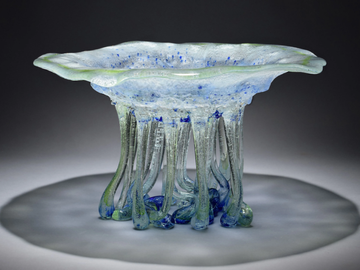 REAL JELLYFISH - Glass sculpture / centerpiece by Mosche Bianche