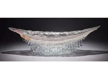 TRANSPARENT VESSEL - Glass sculpture / centerpiece by Mosche Bianche