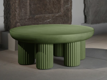 KALOKAGATHOS - Low round solid wood coffee table by MOVIMENTO