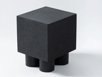 TIME OF ACTION 20-1 - Low wooden stool by MOVIMENTO