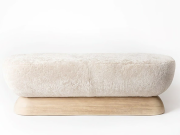 U BENCH - Upholstered faux fur bench by MOVIMENTO