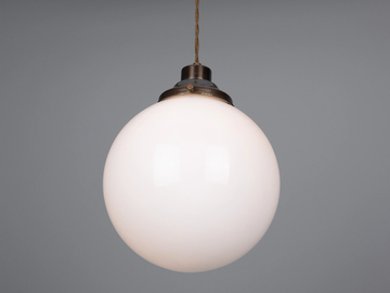 GENTRY 25CM OPAL GLOBE - Handmade pendant lamp by mullan lighting