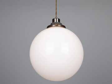 GENTRY OPAL GLASS GLOBE PENDANT LIGHT 30 - Handmade pendant lamp by mullan lighting