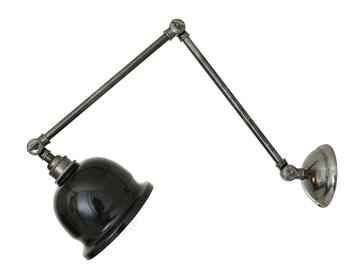 NICO ANTIQUE SILVER - Adjustable brass wall lamp by mullan lighting