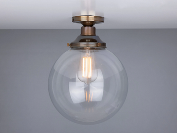 RIAD 25CM GLOBE CEILING LIGHT FITTING - LED handmade ceiling lamp by mullan lighting