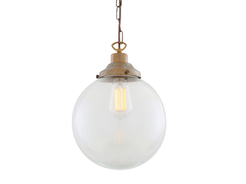RIAD CLEAR GLOBE PENDANT LIGHT 25CM - Handmade pendant lamp by mullan lighting