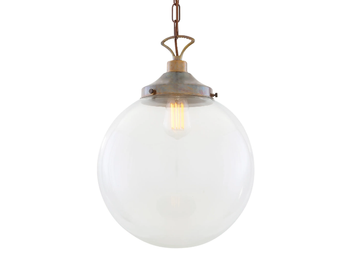 RIAD CLEAR GLOBE PENDANT LIGHT 35CM - Handmade pendant lamp by mullan lighting