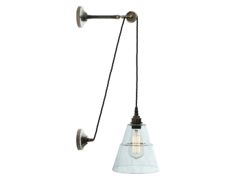RIGALE COOLIE INDUSTRIAL PULLEY - Handmade wall lamp by mullan lighting