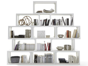 BOXIT - Open freestanding plywood bookcase by Müller Small Living