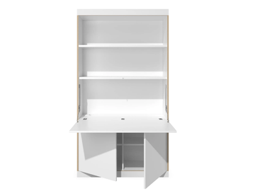 FLAI HOME-OFFICE - Open wooden bookcase with secretary desk by Müller Small Living