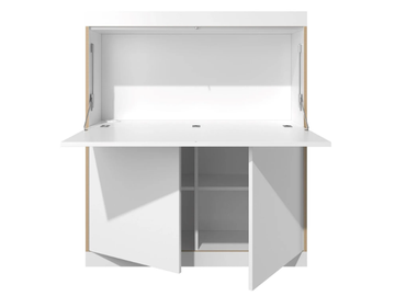 FLAI HOME-OFFICE - Wooden secretary desk with flap doors by Müller Small Living