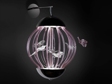 CAGE - LED glass wall lamp by MULTIFORME