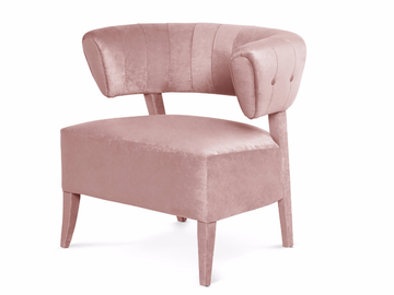 AILEEN - Upholstered velvet easy chair with armrests by Munna