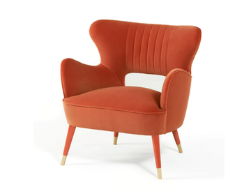 BABE - Velvet armchair with armrests by Munna