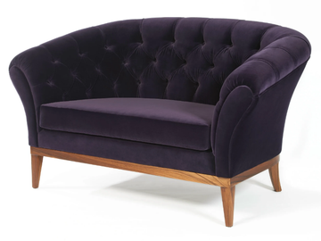 BE MINE - Tufted velvet armchair with armrests by Munna