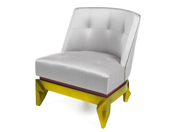 CAPRICE LIMITED EDITION - Upholstered satin armchair by Munna