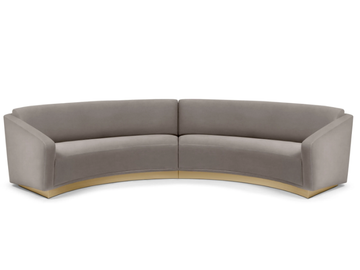 FERDINAND - Curved velvet sofa by Munna
