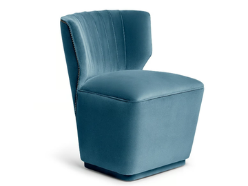 LIPSTICK - Swivel velvet easy chair by Munna