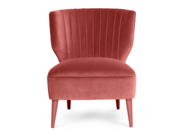 LIPSTICK - Upholstered velvet armchair by Munna
