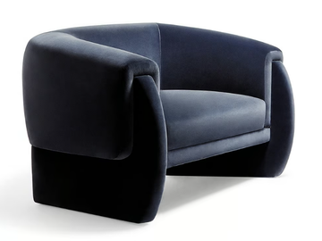 LUKE - Upholstered velvet armchair with armrests by Munna