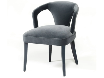 MARY Q - Velvet chair with armrests by Munna