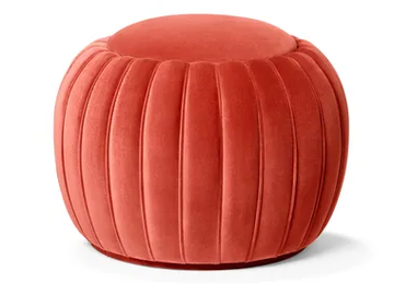 MELLOW - Upholstered round velvet pouf by Munna