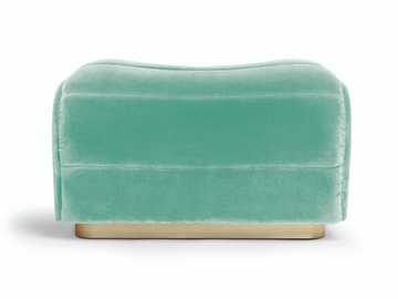 NEWMAN - Upholstered rectangular velvet pouf by Munna