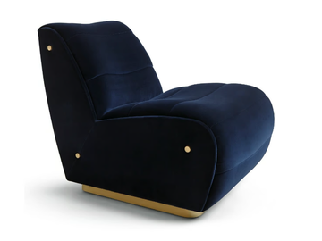 NEWMAN - Upholstered velvet armchair by Munna