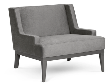 PRIVATE - Upholstered velvet armchair with armrests by Munna