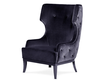 SOFT AND CREAMY - Tufted velvet armchair with armrests by Munna