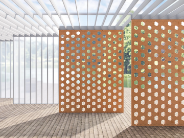 HIVES - Terracotta element for partition walls by Mutina