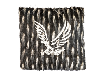FM1 - Hand embroidered fake fur cushion by MX HOME