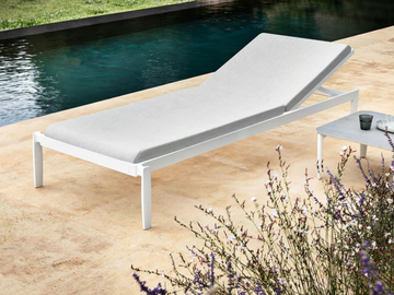 PUSH - Stackable Recliner textilene and aluminium sun lounger by MY YOUR