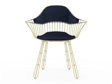 NODO - Metal garden chair with armrests by Myface